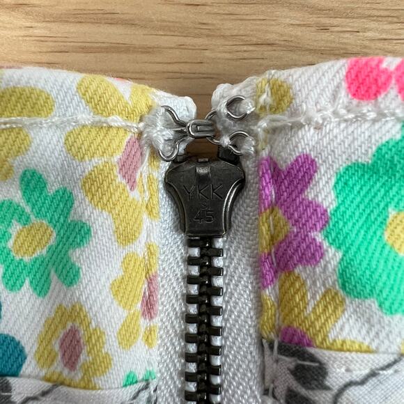 Wild Fable Women's Notch Front Floral Print Jean Mini Skirt - Size 8 - NWT - Picture 6 of 10